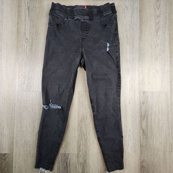 SPANX Distressed Pull-On Skinny Jeans Size XL - Picture 1 of 8